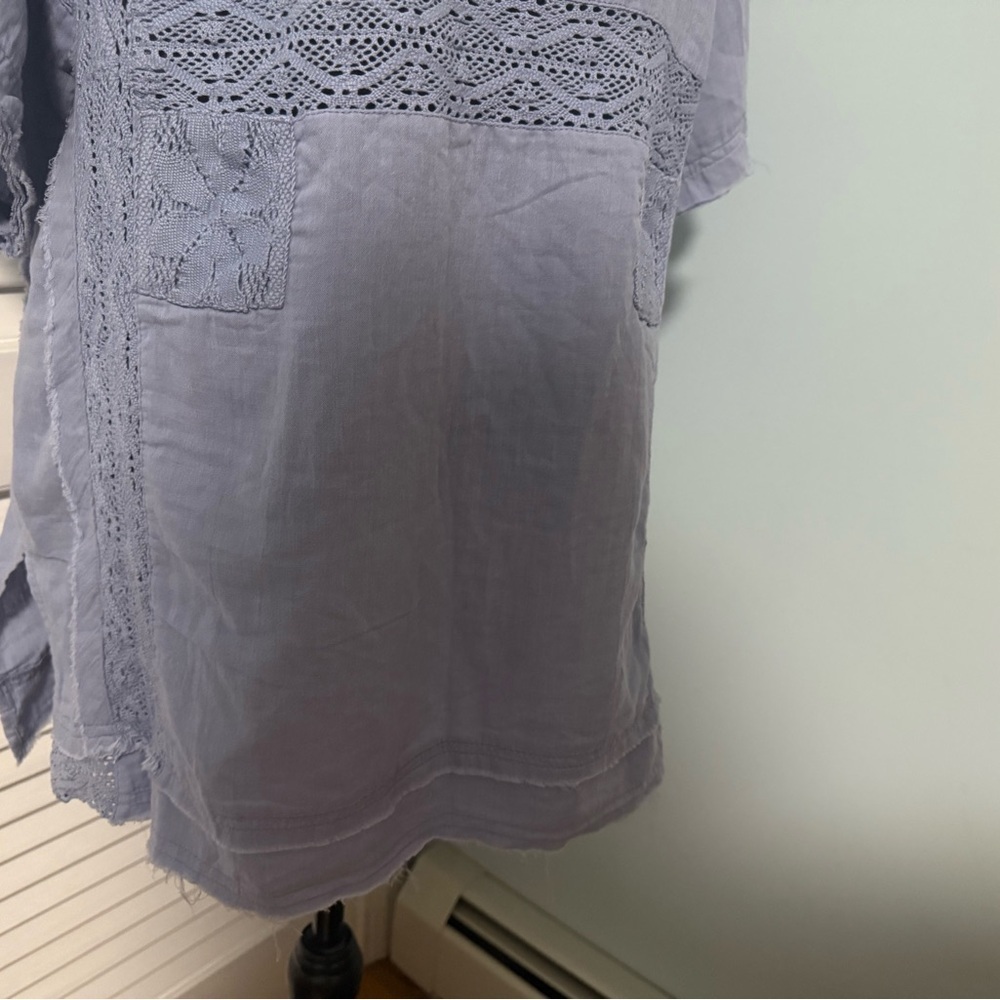 Free People NWT “Rustic Romance Blouse” Country Tide! Gorgeous Detail ❤️ - Picture 6 of 12